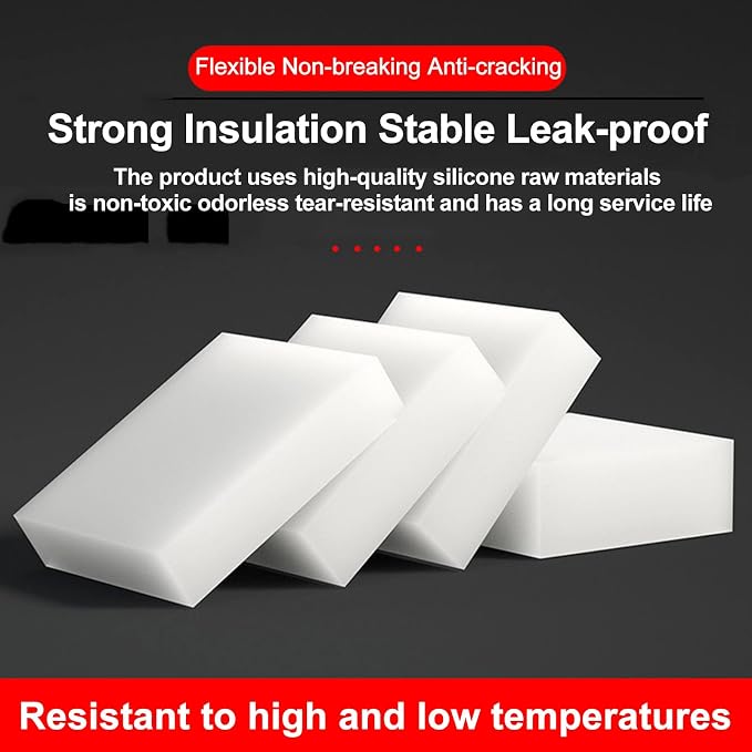 White Silicone Solid Pad 1Pieces Anti-Slip Flat Sealing Mats Block Size Length - Image 4