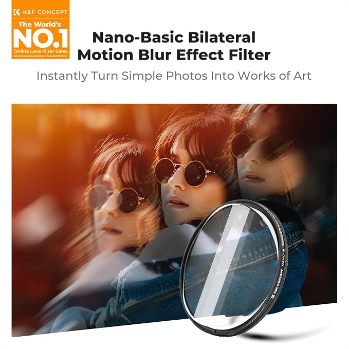 K&F CONCEPT 77mm Bilateral Blur Ghost Motion Filter Super Speed Effects - Image 2