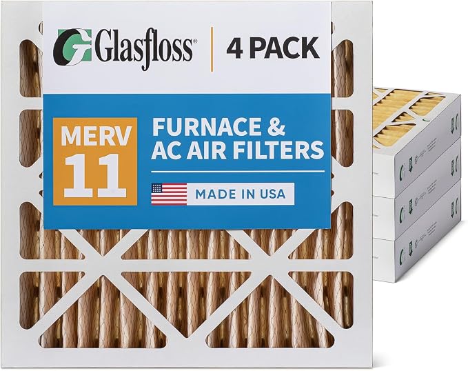 Glasfloss 20x20x4 MERV 11 AC & Furnace 4" Depth Air Filters. Box of 4. Actual - Image 4