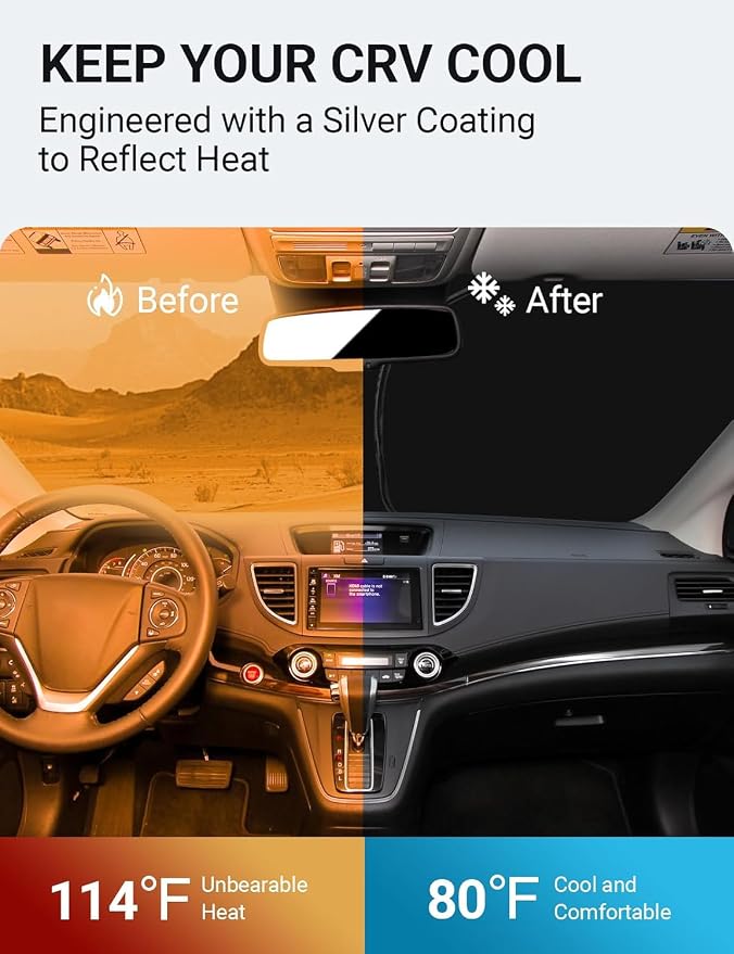 Proadsy 2026 Upgrade Front Windshield Sun Shade Foldable Sunshade Protector - Image 3