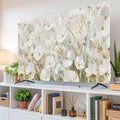 Summer White Gardenia Flower Indoor TV Cover, Elastic TV Screen Protector by Unknown