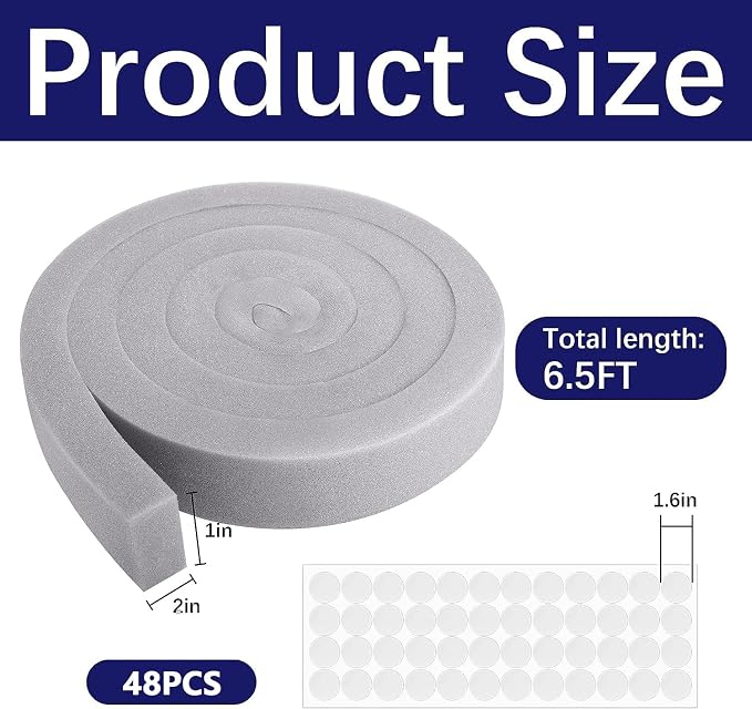 Tlswshsy 2 Pcs Air Conditioner Foam Tape-2'' x 1'' x 6.5 Ft Foam Air - Image 2