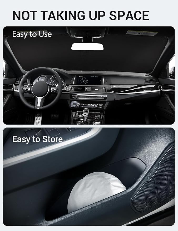 Proadsy 2026 Upgrade Front Windshield Sun Shade Foldable Sunshade Protector - Image 9
