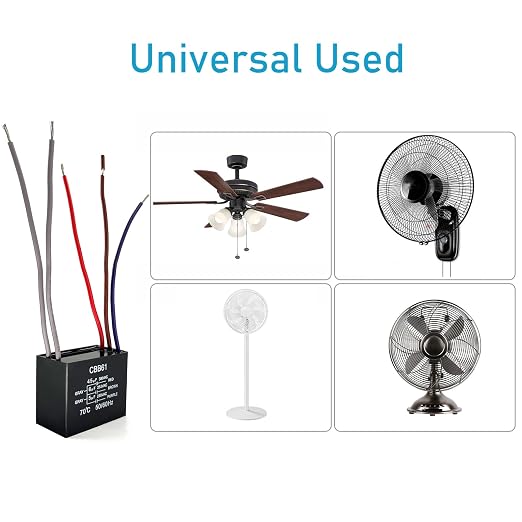 YukiHalu Ceiling Fan Capacitor CBB61 4.5uf + 6uf + 5uf 5 Wire 250V Compatible - Image 7