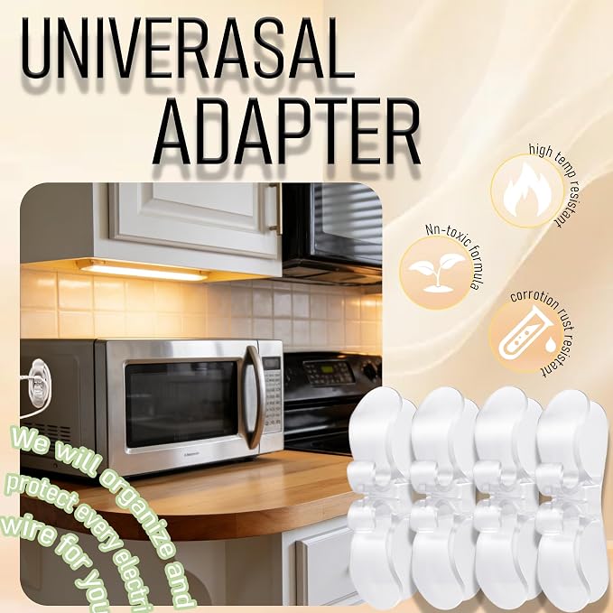 6PCS Clear Stick-On Cord Organizer - Image 3