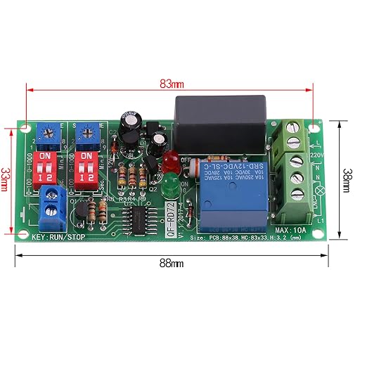 Timer Relay Module, AC100V-250V, Infinite Cycle Timer Delay On/Off Switch - Image 3