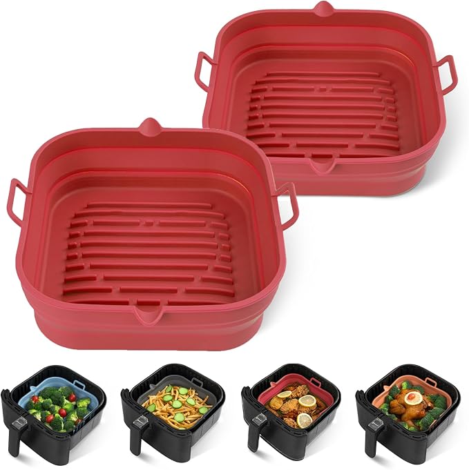 Silicone Air Fryer Liners Square by Loveuing