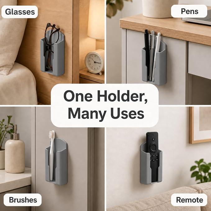 NEWHOOK 2 Pcs Remote Control Holder Wall Mount Self Adhesive - Image 7