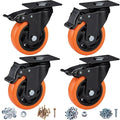 4" Caster Wheels, Casters Set of 4 Heavy Duty by ATrustedCasterWheelsBrand