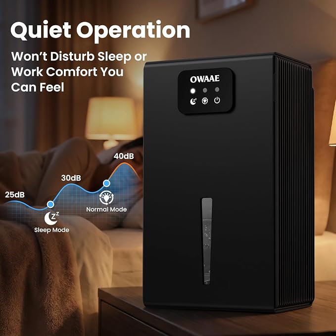 Dehumidifier, 1000 sq.ft Quiet Dehumidifiers - Image 5