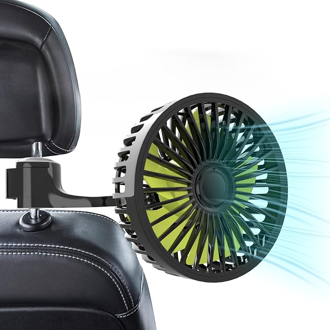 Dealswin USB Car Seat Fans for Backseat: Protable Car Cooling Fan for Car Rear by Dealswin