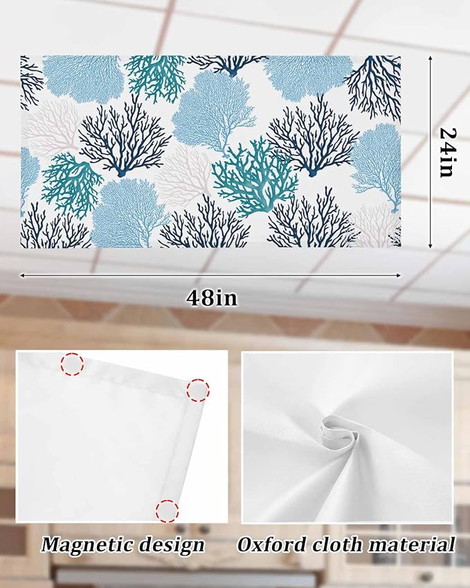 3 Pack Fluorescent Light Cover for Classroom Ceiling Light, Nautical Coastal - Image 7