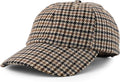 Trendy Apparel Shop Plaid Checker Wool Blend Unstructured Baseball Cap by TrendyApparel