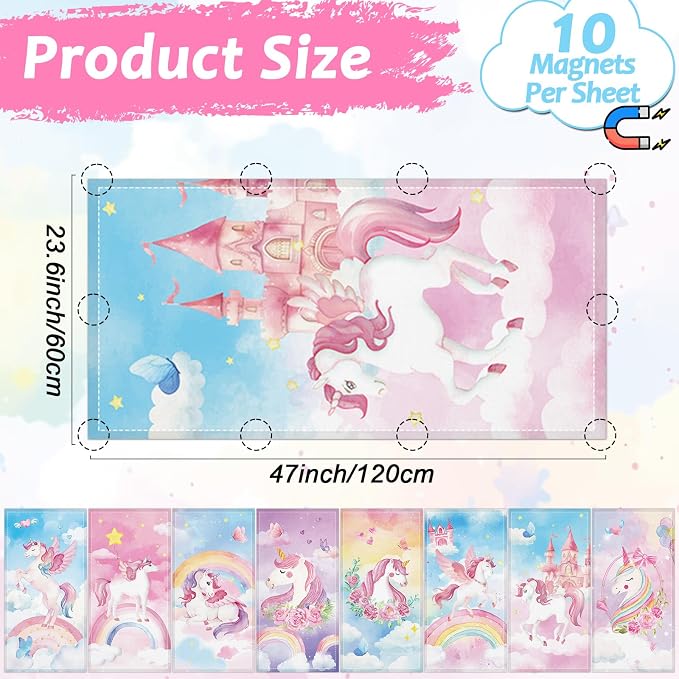 8PCS Colorful Unicorn Fluorescent Light Covers - Image 2