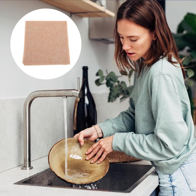 VALICLUD 10pcs Loofah Dish Cloths 25x25cm Highly Absorbent Kitchen Washing - Image 7