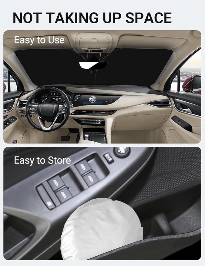 Proadsy Windshield Sun Shade for Buick Encore 2020-2025 2026 4-Layer Foldable - Image 8