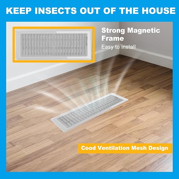 4 PCS DIY White Magnetic Vent Covers – 13.8" x 11.8" Customizable Air Register - Image 3