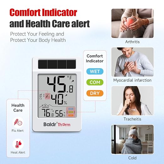 BaldrTherm Indoor Outdoor Thermometer Wireless, Digital Temperature Humidity - Image 8