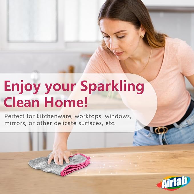 Airlab Glass Polishing Cloth Streak Free Miracle Cleaning Cloth Lint Free - Image 7