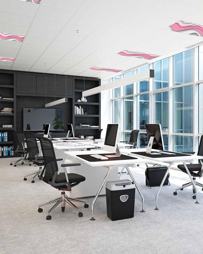 Yukro 1 Pack Pink Ombre Fluorescent Light Covers Pink Gray Gradient Abstract - Image 3