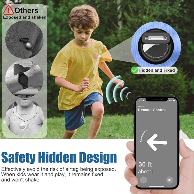 for AirTag Holder 8 Pack for Kids Hidden, Hidden Discreet Toddler Tracker - Image 2