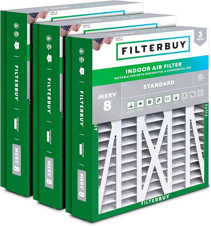 Filterbuy 21x23.5x5 Air Filter MERV 8 Essential Dust & Allergy Defense by Filterbuy
