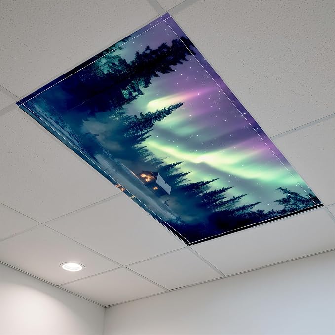 Fluorescent Light Covers-2 Pack 4 x 2 Feet Magnetic Ceiling Light Cover Room - Image 6