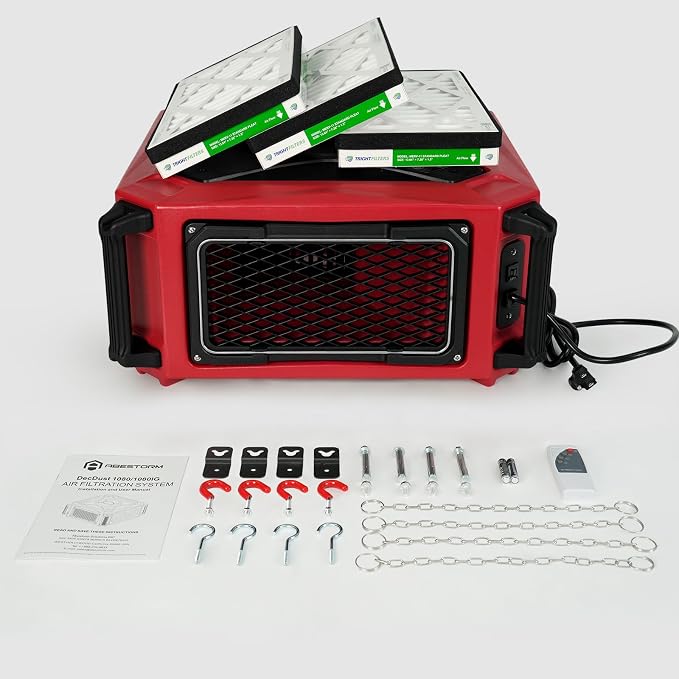 Abestorm 270 Degree Air Filtration System, Built-in Ionizer, 1080 CFM Dust - Image 8
