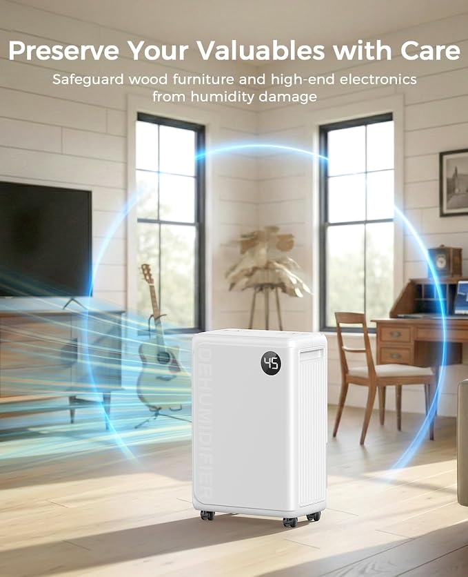 PLUSCENT 32 Pint Dehumidifier for Basement, 2500 sq.ft Dehumidifiers for Home - Image 9