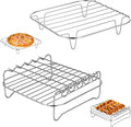 2 Pcs Air Fryer Rack Square, Stackable Multi-Layer Stainless Steel Dehydrator by Unknown