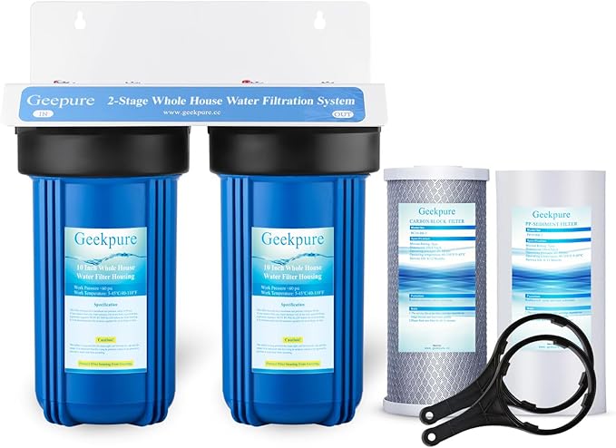Geekpure 2 Stage Whole House Water Filter System by Geekpure
