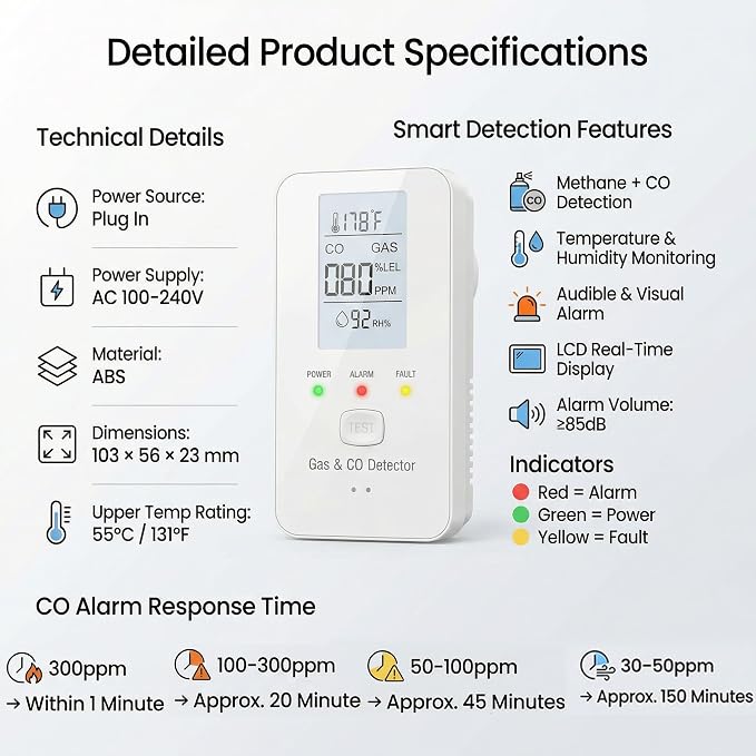 2026 Upgraded A, 4-in-1 Indoor Status Display, HD Screen, Plug-in Environment - Image 8