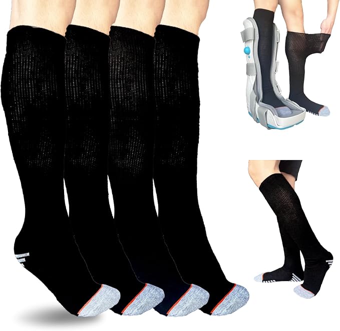 Walking Boot Socks air Cam Walker Cast Socks 2 Pairs Fracture Boot Brace Sock by Unknown