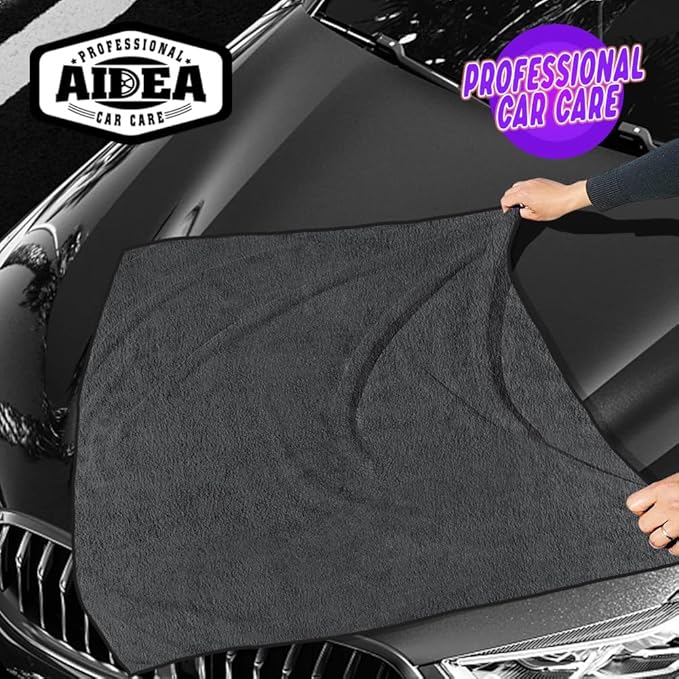 AIDEA Microfiber Towels for Cars-4PK, Large Professional Car Drying Towel - Image 8