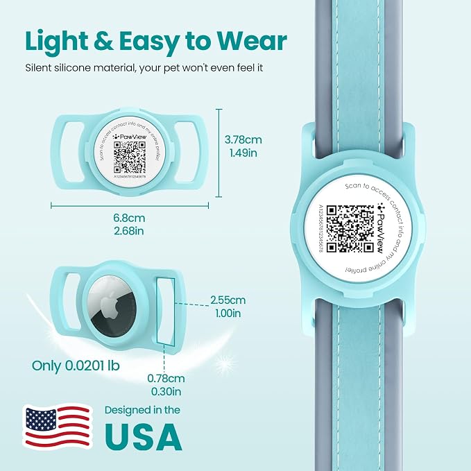 for AirTag Holder Dog Collar, Smart QR Code Holder - Image 2