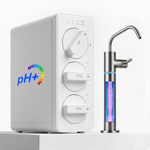 LCF 0.01μm Ultra-Filtration Under Sink Water Filter System, 3-Stage Alkaline by LCF
