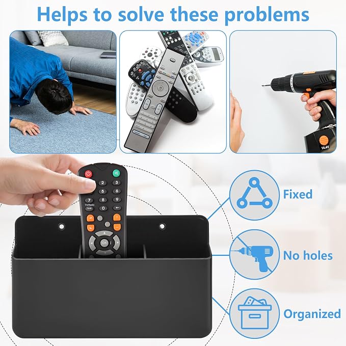 3 Pack Remote Control Holder Wall Mount, Tv Wall Remote Control Holder Pen - Image 3
