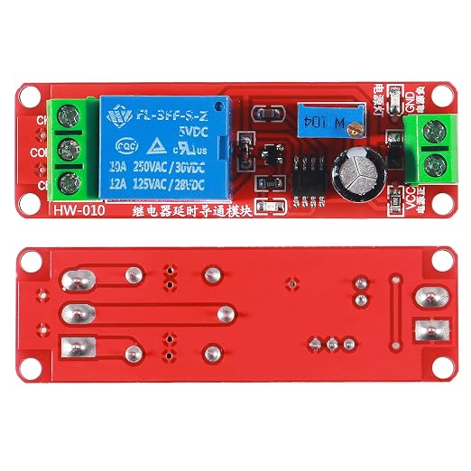 10PCS NE555 DC 5V Delay Timer Relay Switch Module Adjustable 0-10 Seconds - Image 2