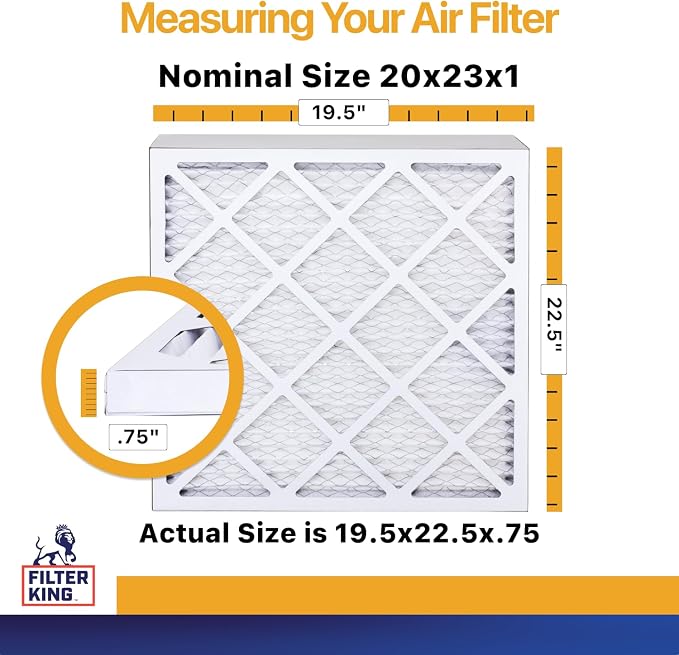 Filter King 20x23x1 Air Filter | 6-PACK | MERV 13 HVAC Pleated A/C Furnace - Image 2