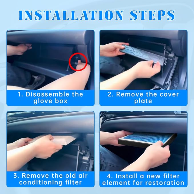 MASHA Cabin Air Filter for Honda Pilot CRV CR-V | Activated Carbon, Replacement - Image 7