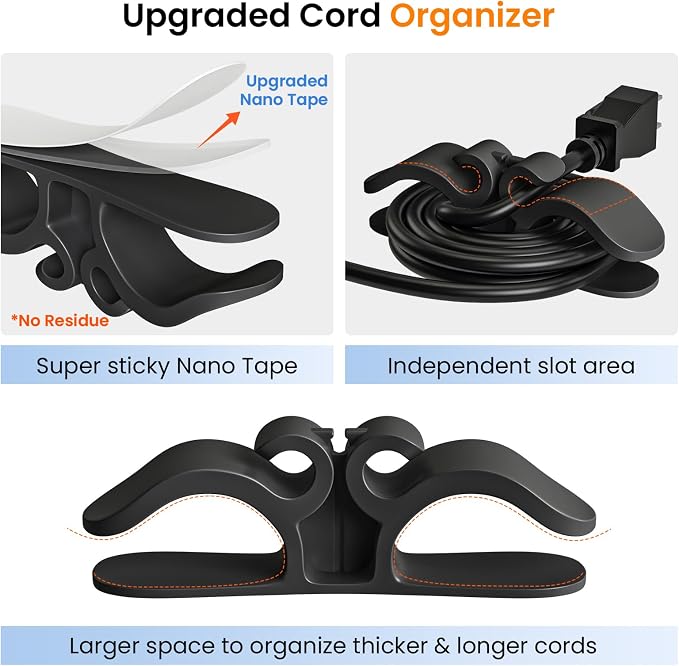 Cord Organizer for Appliances, Cord Wraps for Electrical Cords, 6 Pack Stick- - Image 3