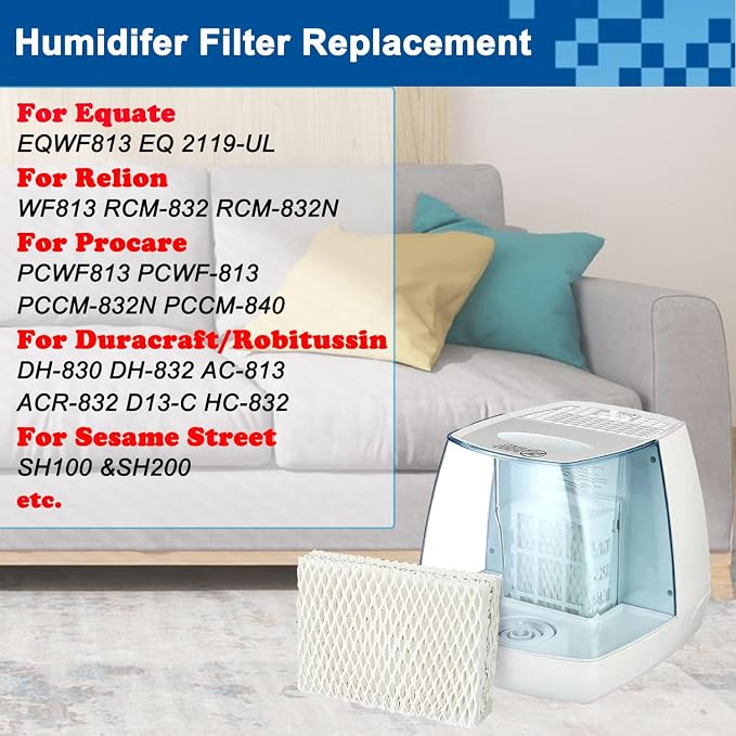 6 Pack WF813 Humidifier Filter Replacement, Upgraded Humidifier Wick Filter - Image 5