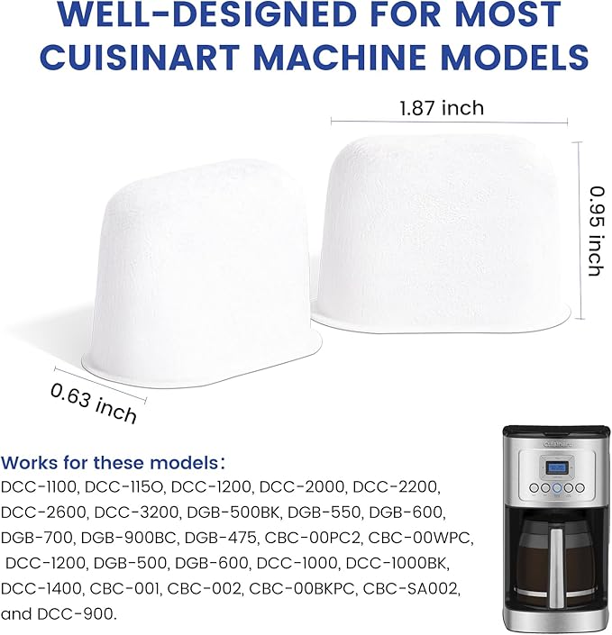 Possiave 12-Pack Cuisinart Compatible Charcoal Water Filter Replacement - Image 3