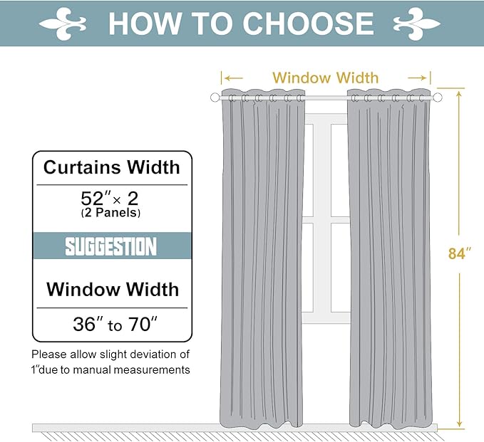 ChrisDowa 100% Blackout Curtains for Bedroom with Black Liner, 2 Thick Layers Total Blackout Thermal Insulated Grommet Window Curtains 2 Panels Set (Burgundy, 52 x 84 Inch)