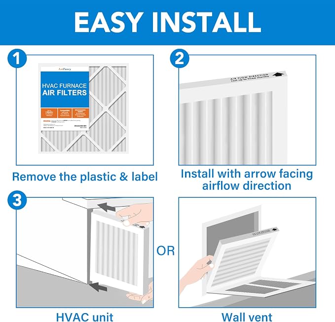 LotFancy 14x20x1 Air Filter MERV 11 6-Pack, Electrostatic Pleated AC Furnace - Image 6