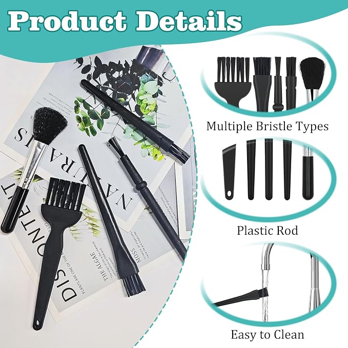 Anti Static Brush Set-5 Piece Keyboard Cleaning Brush and ESD Safe Electronic - Image 3