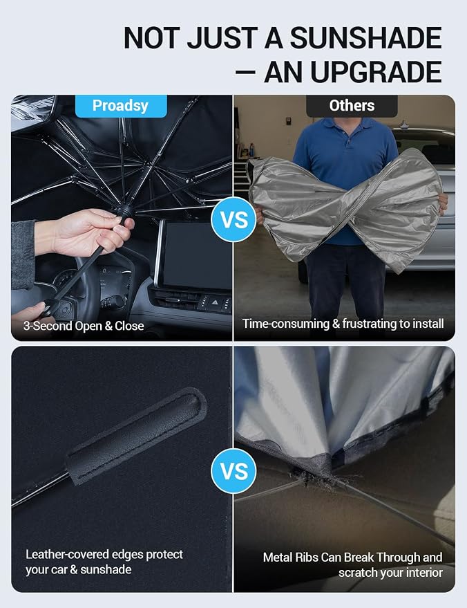 Proadsy Windshield Sun Shade Umbrella - Image 3