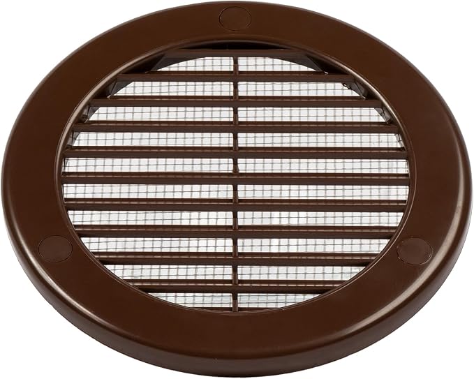 10-Pack 4" Round Air Vent Cover – Brown Plastic Soffit Air Vent Deflector - Image 8
