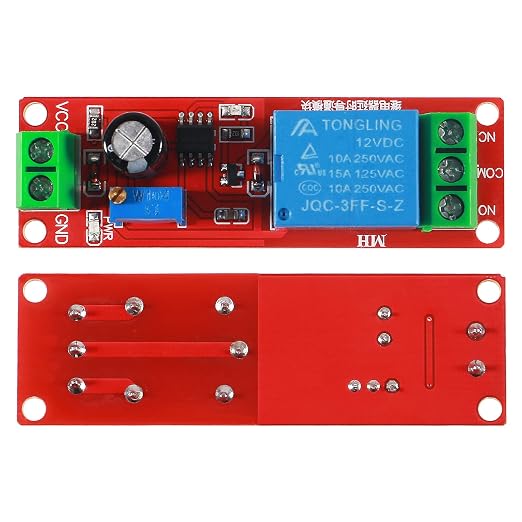 Dorhea 10PCS DC 12V NE555 Delay Timer Relay Switch Module Adjustable 0-10 - Image 4