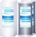 Geekpure 10 Inch Whole House Replacement Water Filters Set w/PP and Carbon by Geekpure